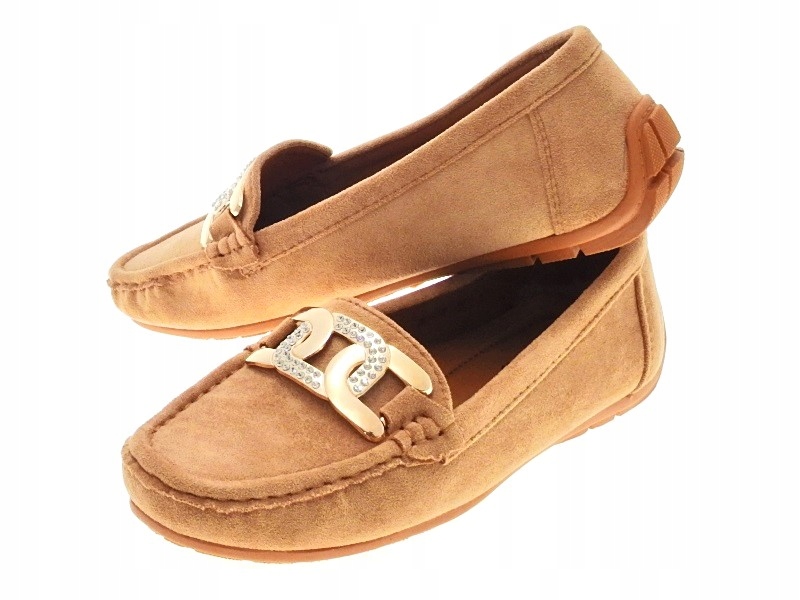DAMSKIE ZAMSZOWE MOKASYNY Camel r.41 Marka inna