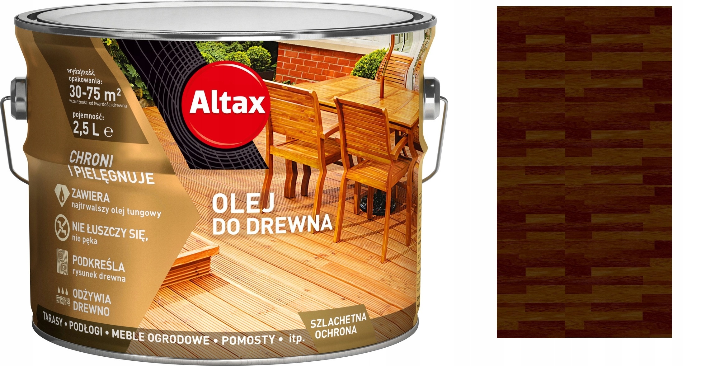 Altax Olej Do Drewna Tarasów 2,5L Palisander Angielski