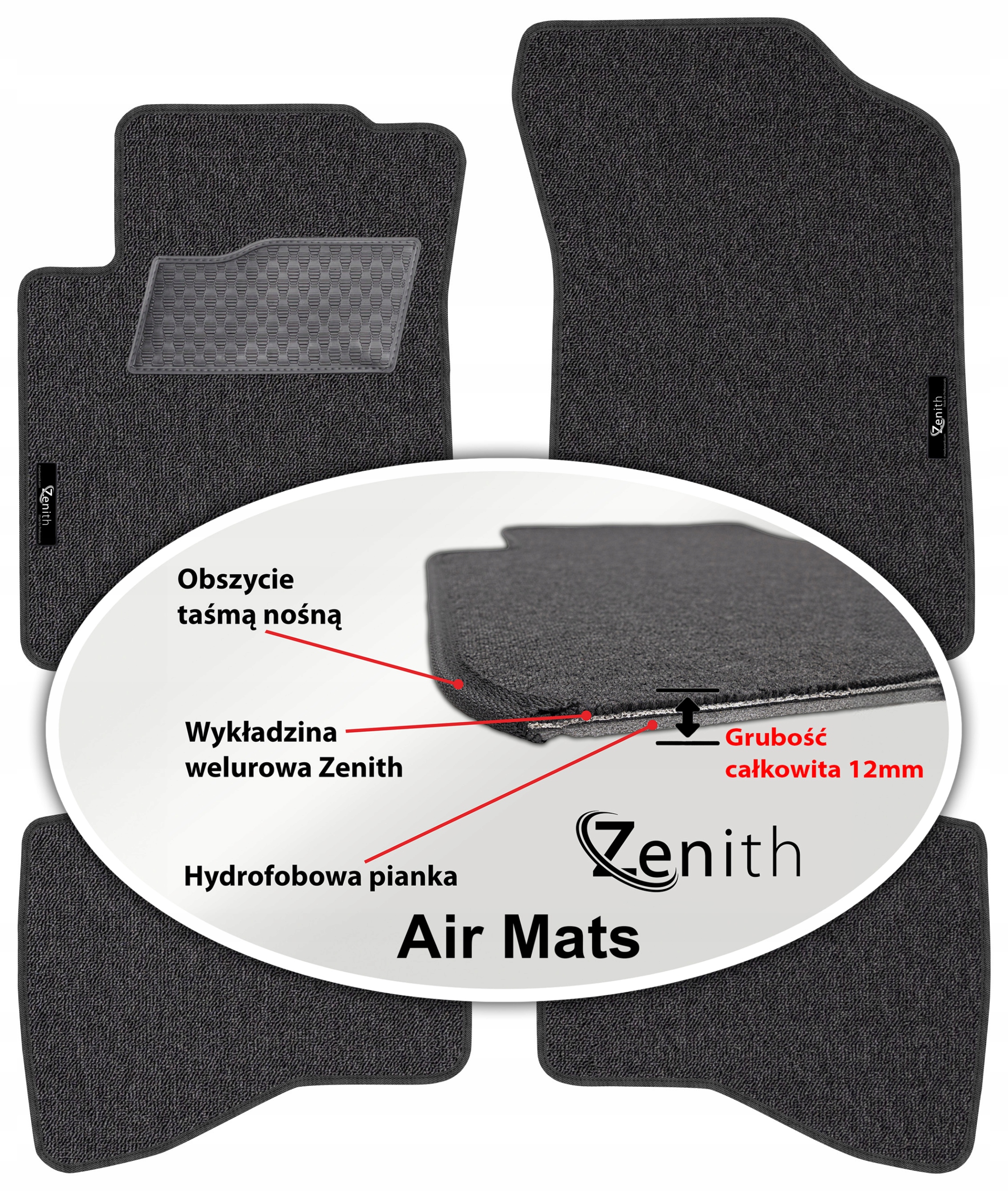 Toyota Aygo II 2014 – Velurové koberce do auta Zenith Air Mats