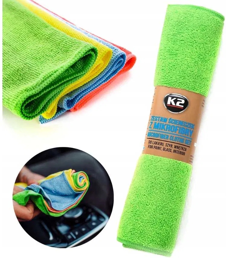 K2 ŚCIERKI Z MIKROFIBRY UNIWERSALNE ZESTAW 4 SZT