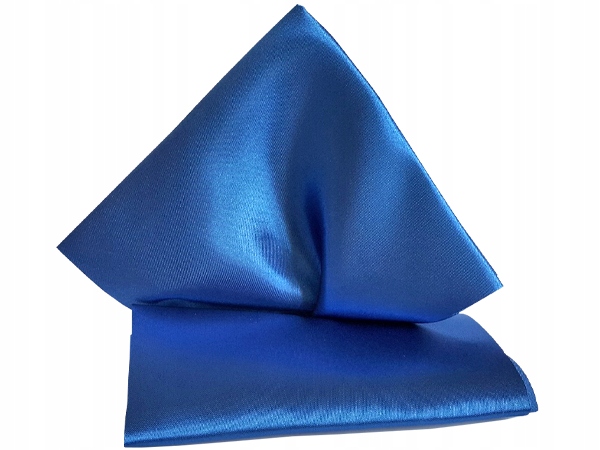 NIEBIESKA GŁADKA POSZETKA WYPUSTKA BUTONIERKA