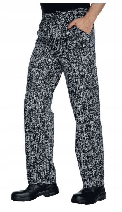 Elastyczne spodnie kucharskie spodnie szefa kuchni Isacco 044669 XL