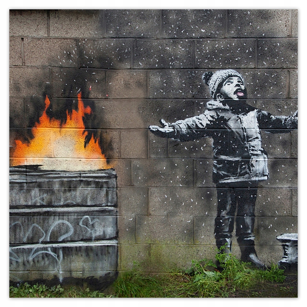 

Fototapety flizelina 208x208 Smog Banksy Graffiti