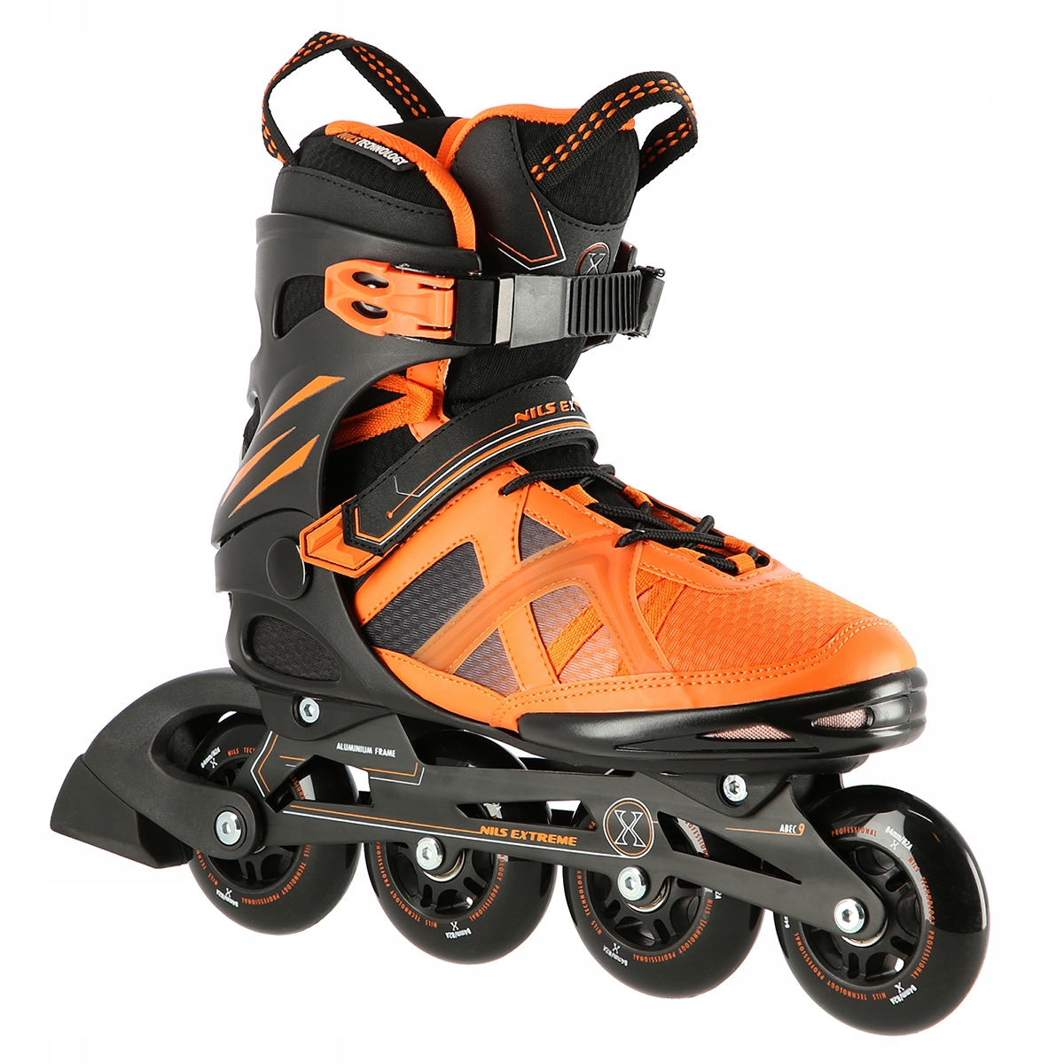Rolki 38 Nils Extreme NA14112 Czarno-Pomarańczowe Łyżworolki ABEC9
