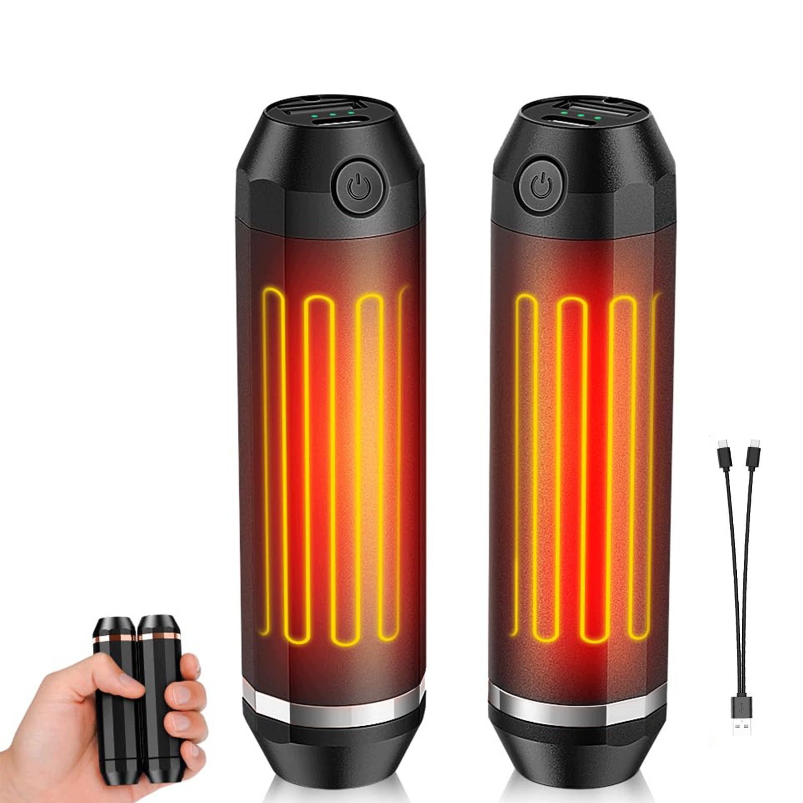 2SZT Ogrzewacz Ładowalny Podgrzewacz Do Rąk Power Bank Na Zimę Magnetyczny