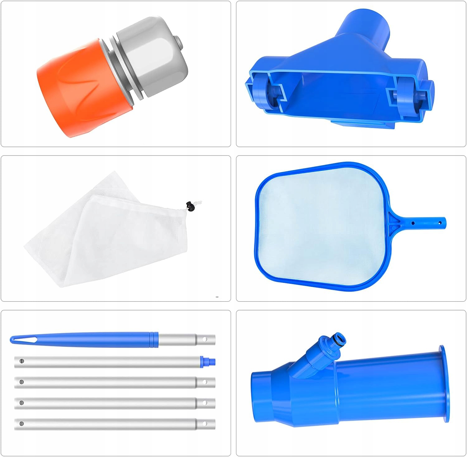 ZESTAW DO CZYSZCZENIA DNA BASENU / ODKURZACZ / SZCZOTKA BASENOWA Z SIATKĄ Kod producenta LXM186