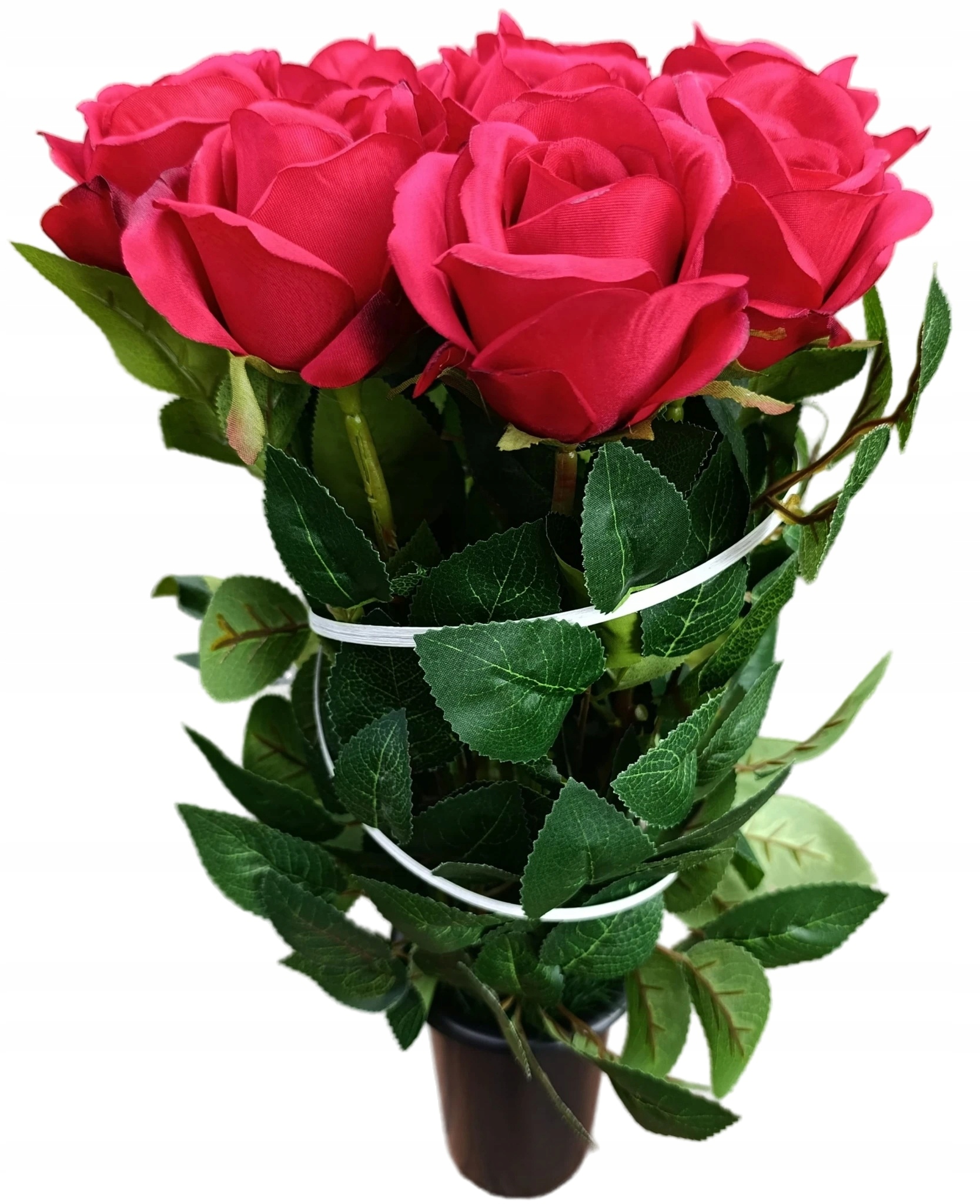 Kytice Červených Růží Premium! Do Vázy Umělé Květy Na Hrob Hřbitov