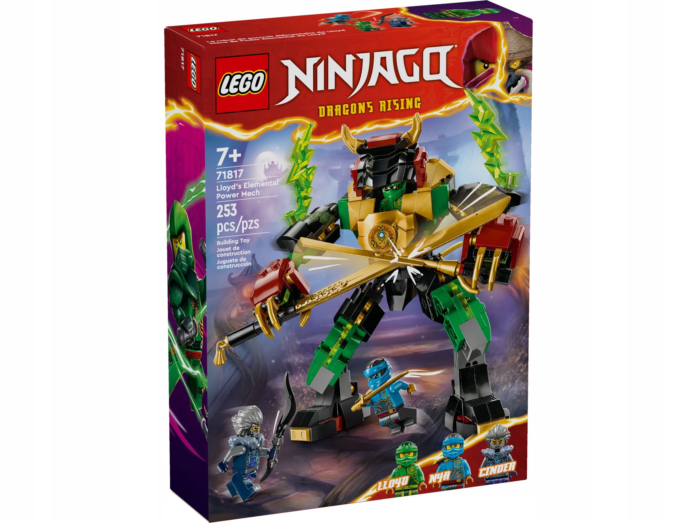 Lego Ninjago Mech mocy żywiołu Lloyda 71817