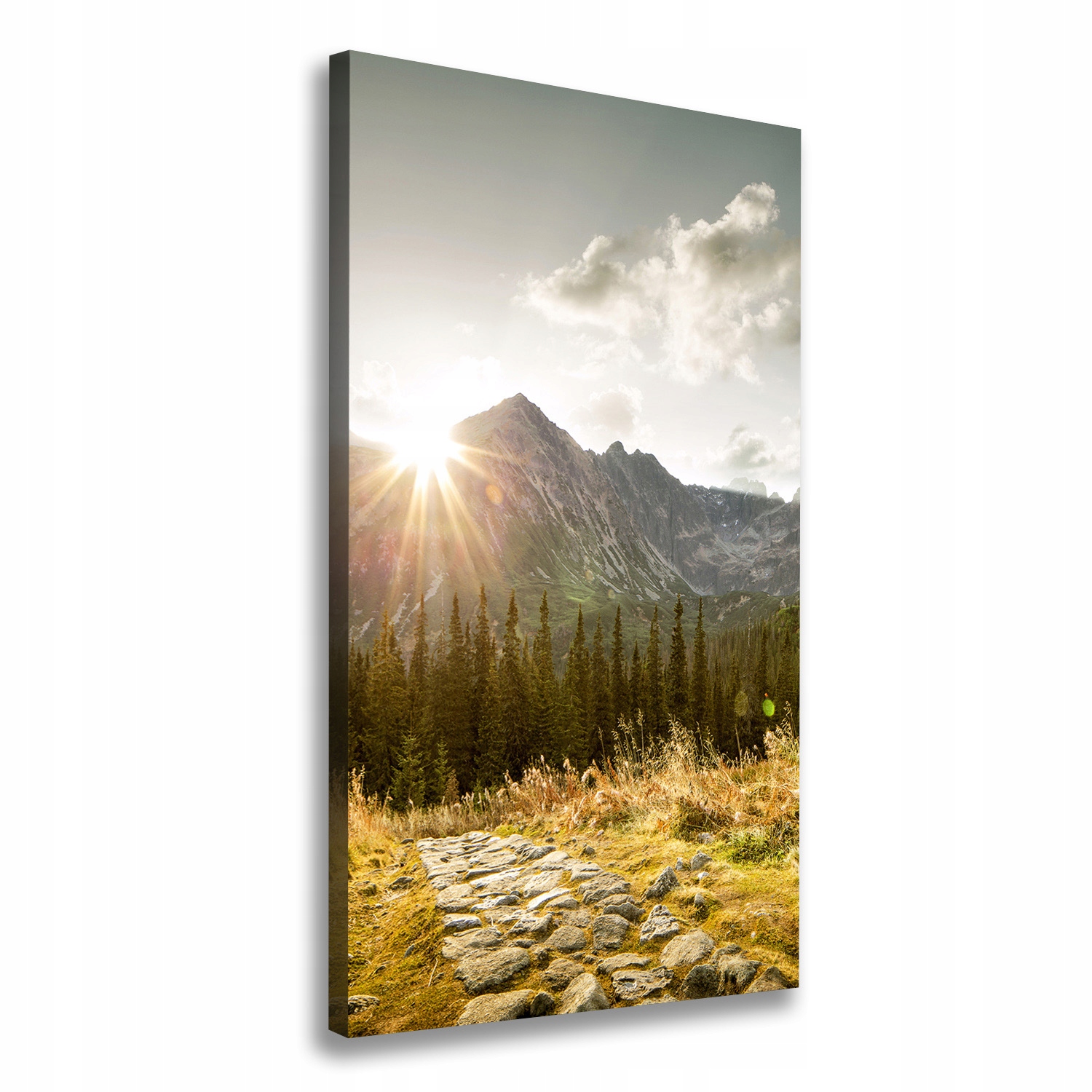 

Foto obraz na płótnie Zachód słońca Tatry 70x140cm