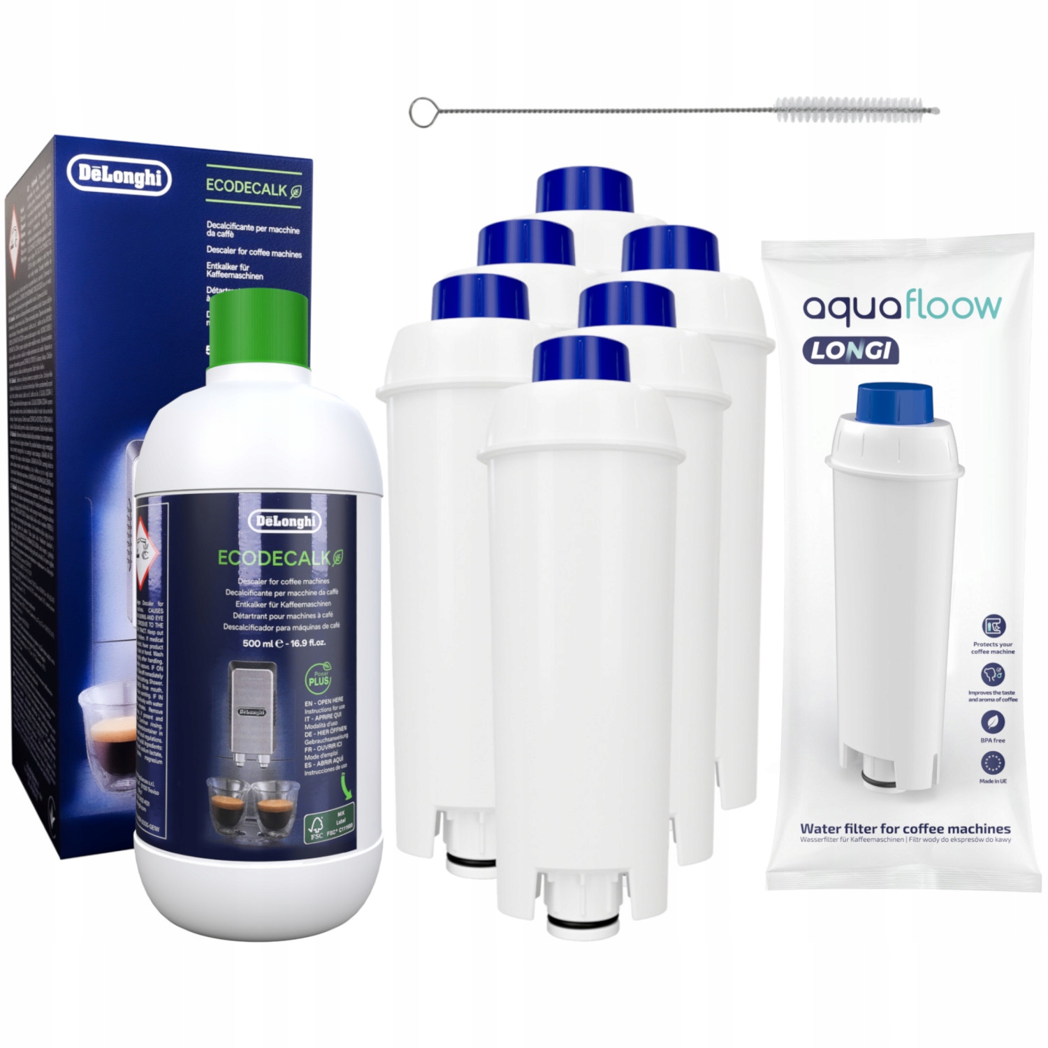 

6x Filtr Wody DeLonghi Odkamieniacz 500ml Zestaw