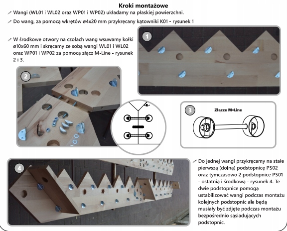Schody Jednobelkowe Zębinowe Sosnowe Informacje dodatkowe z poręczą