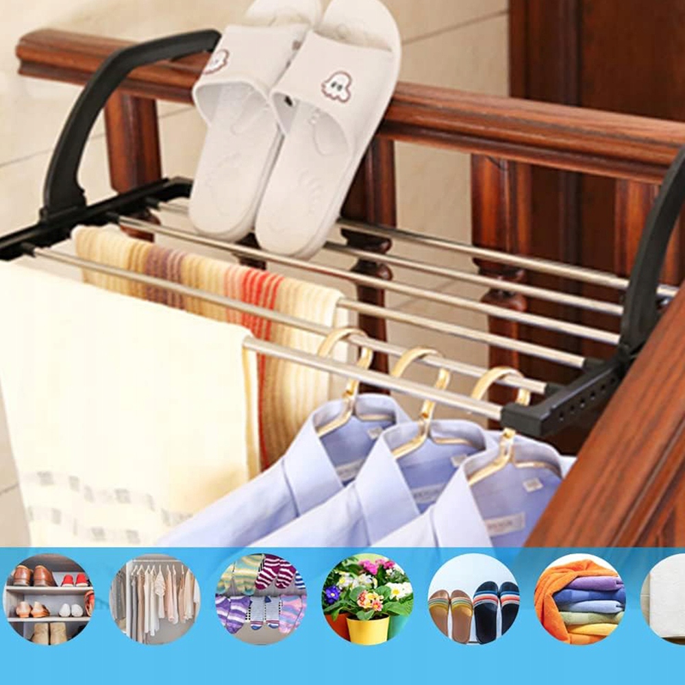 SUSZARKA NA PRANIE BIELIZNĘ BUTY PORĘCZ BALKON Głębokość produktu 20 cm