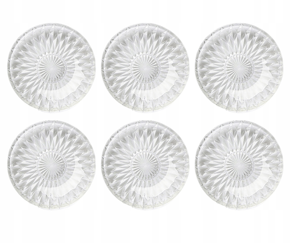 

Talerzyki Deserowe Do Ciasta Tortu 6 Szt Szklane