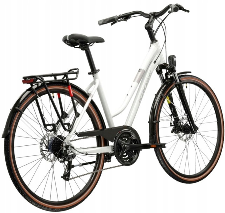 Rower trekkingowy Kross Trans 3.0 Ultra rama 19 cali koło 28 biały komplet