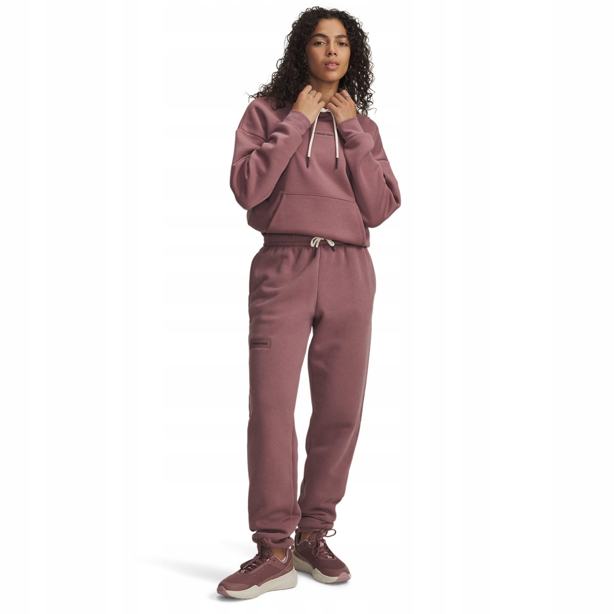 Damskie spodnie dresowe joggery Under Armour Project Rock Icon Różowy L