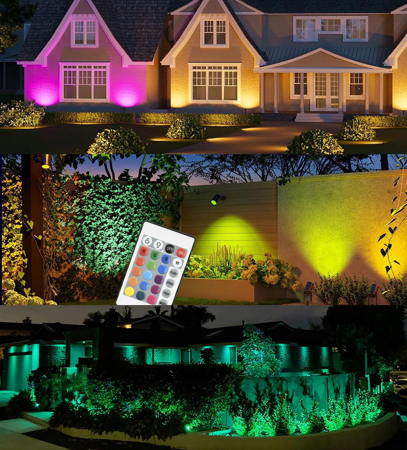 Lampa Ogrodowa LED RGB Z Grotem Wodoodporna Do Trawnika Drzew 5W IP66 AHOTS — miniatura 7