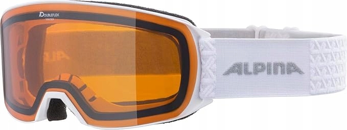 Gogle narciarskie Alpina Nakiska White Matt Mirror Orange S2