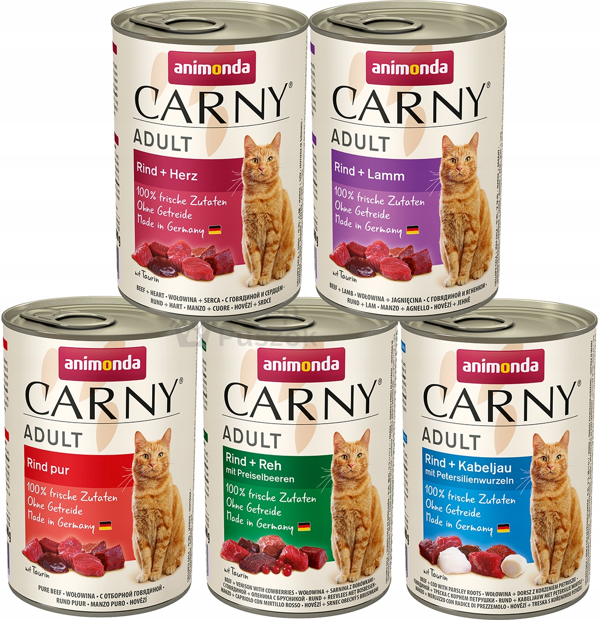 Animonda Carny Mokré krmivo pro dospělé kočky směs příchutí 5x400g