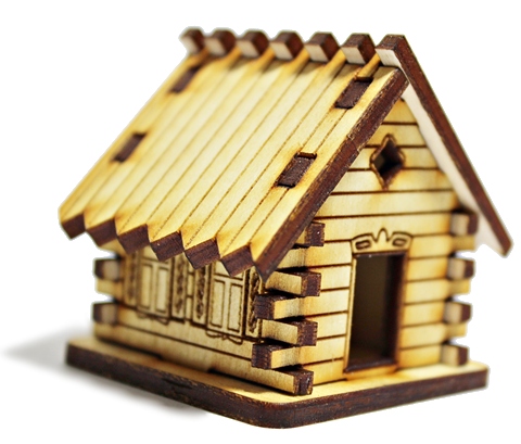 

Domek las w słoiku ogród 3D szkle chatka sklejki