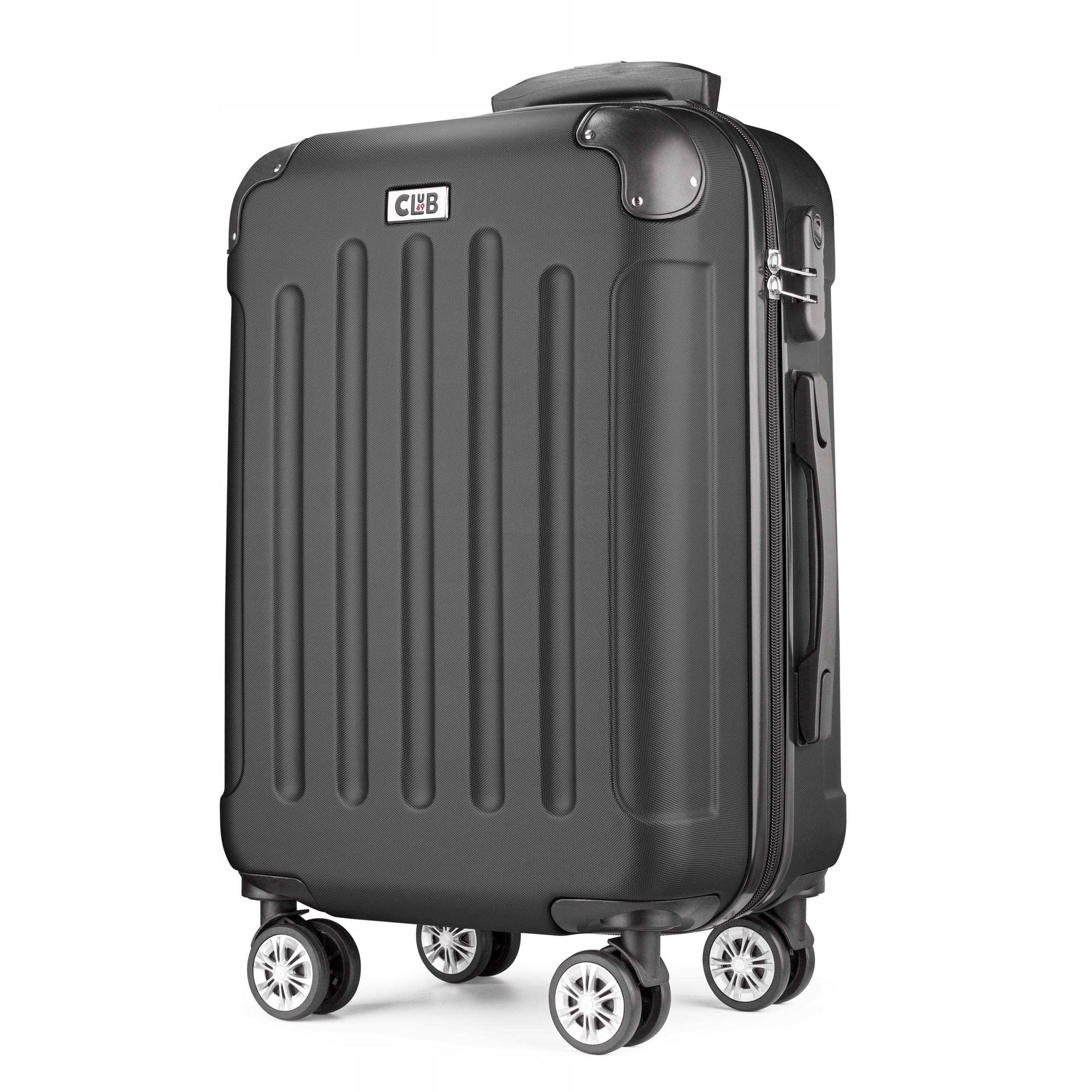 Posh Cestovní kufr z tvrdého ABS-u, kabinový, 75 l (černý, L)