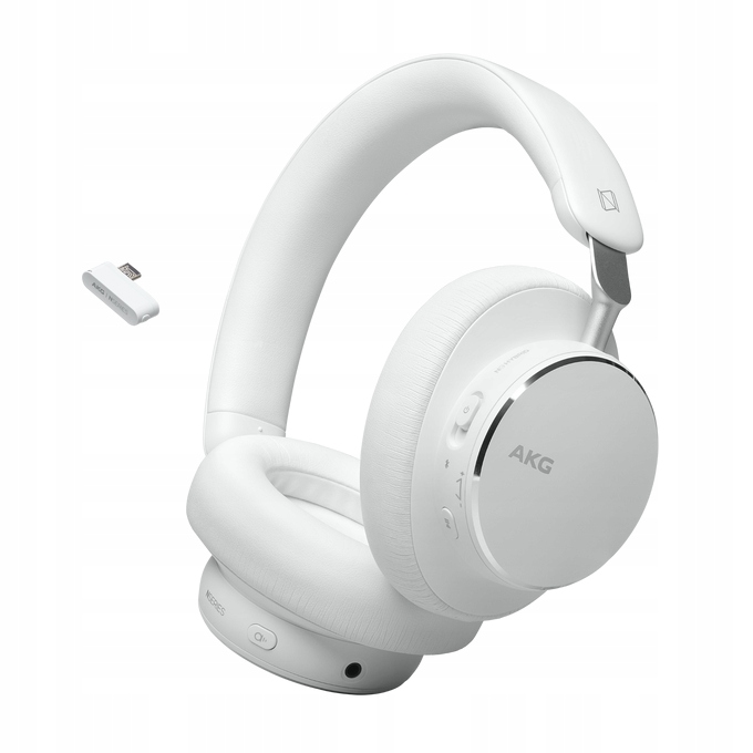 Akg N9 Hybrid białe hybrydowe słuchawki bezprzewodowe Bt 5.3 Anc etui