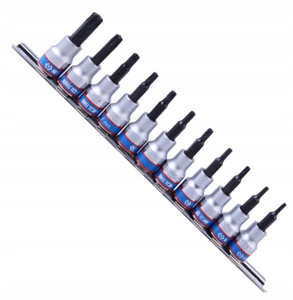 Nasadki 3 8 bit TORX otwor 11szt KING TONY 3131PR8