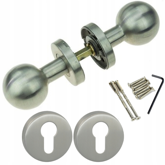 GAŁKA STAŁA + GAŁKA RUCHOMA INOX STAL NIERDZEWNA