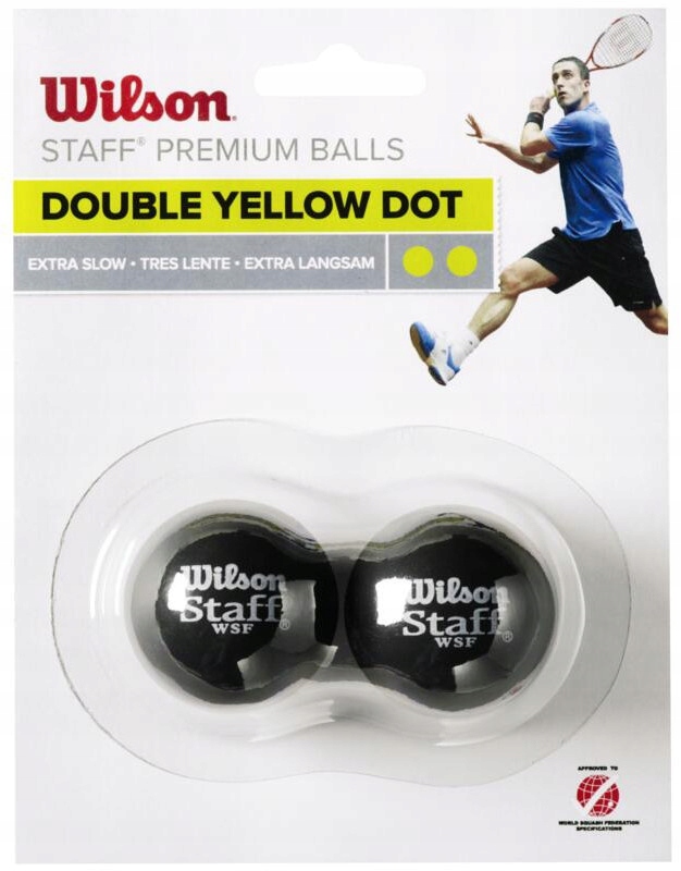 Wilson Staff Double Yellow Dot 2 Piłki Do Squasha