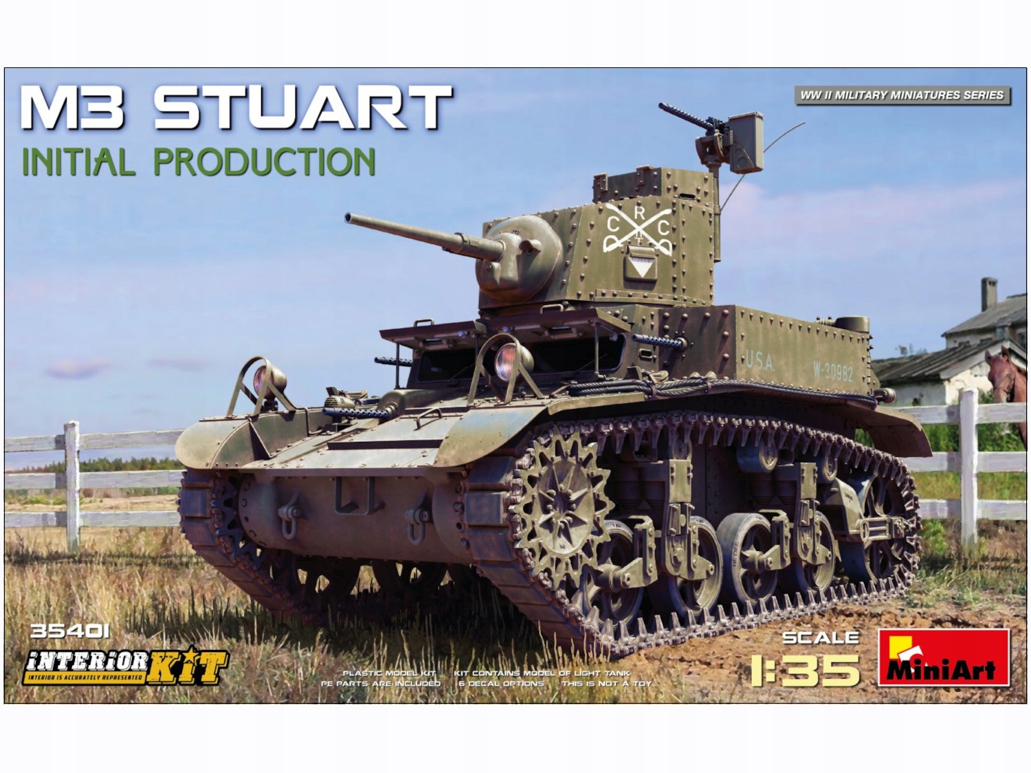 Tank M3 Stuart Initial Production model 35401 MiniArt
