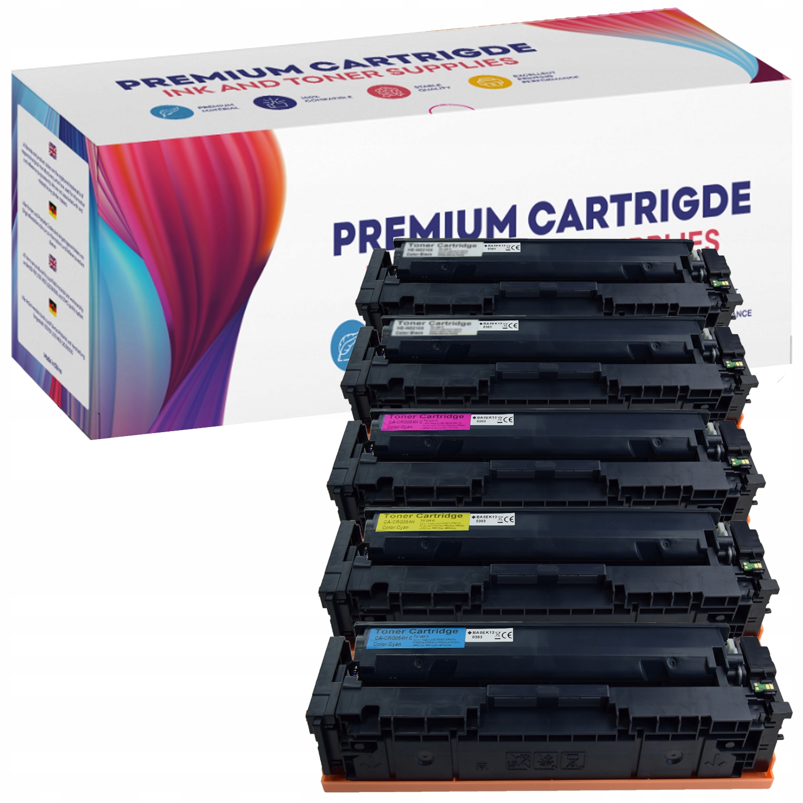 5x Toner pro Canon iSENSYS LBP-621CW MF640 CRG054H