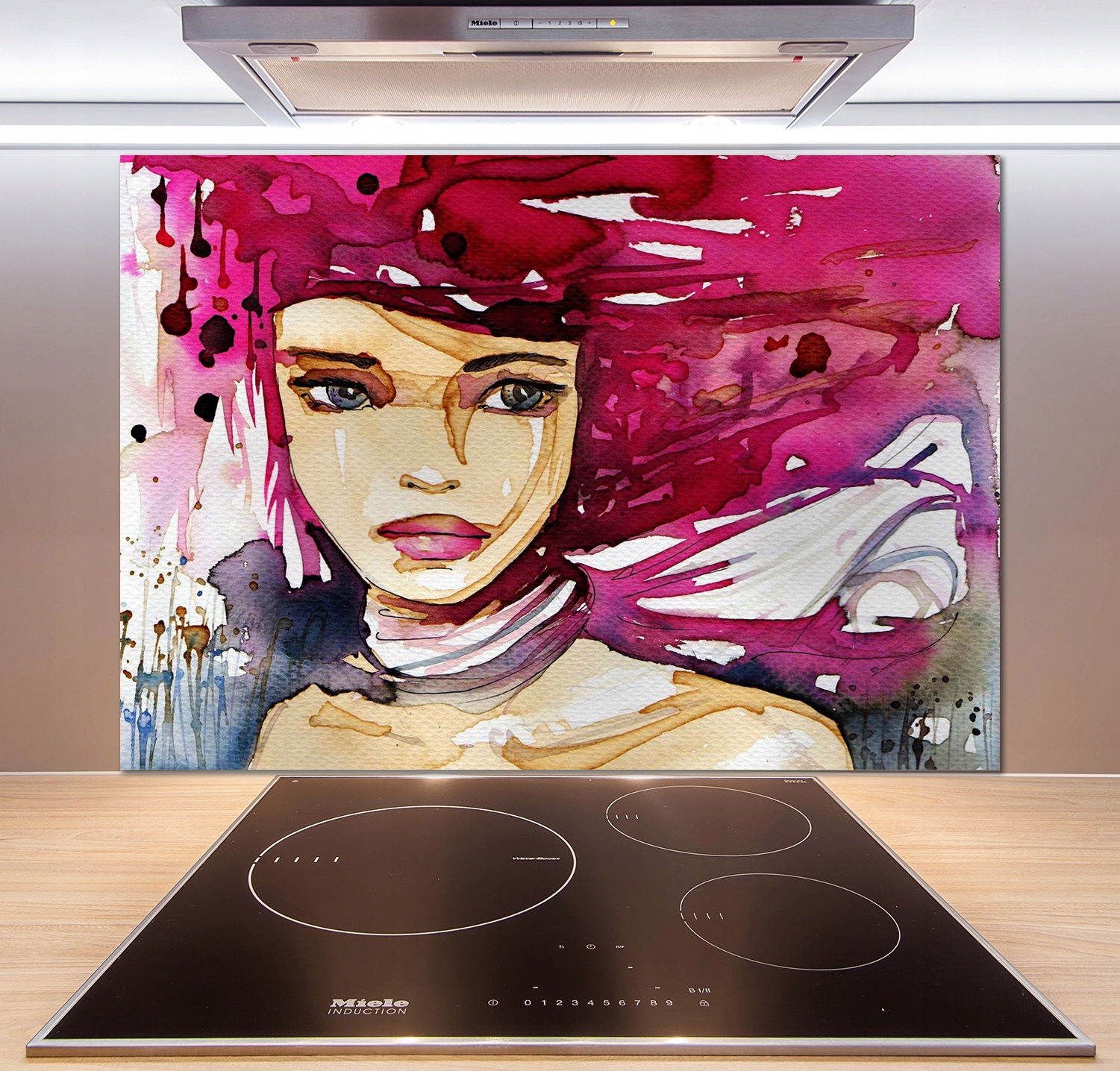 

Panel do kuchni Abstrakcja kobieta 100x70 + Klej
