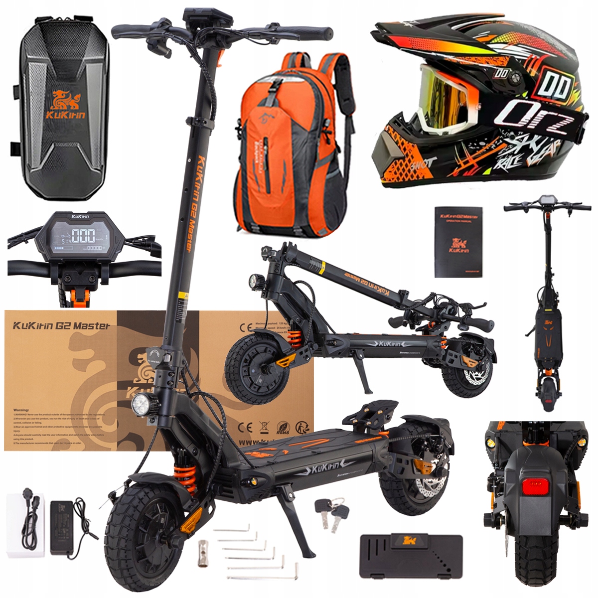 Kukirin G2 Master elektrické vozidlo2000W 52V 20.8AH 70km 60km/h Dárek