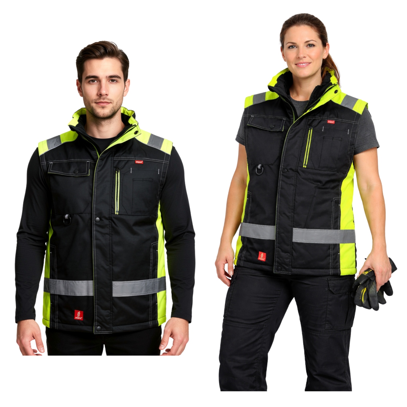 Kamizelka Odblaskowa Bezrękawnik Ocieplany Bhp Polar Widoczna Ciepła L