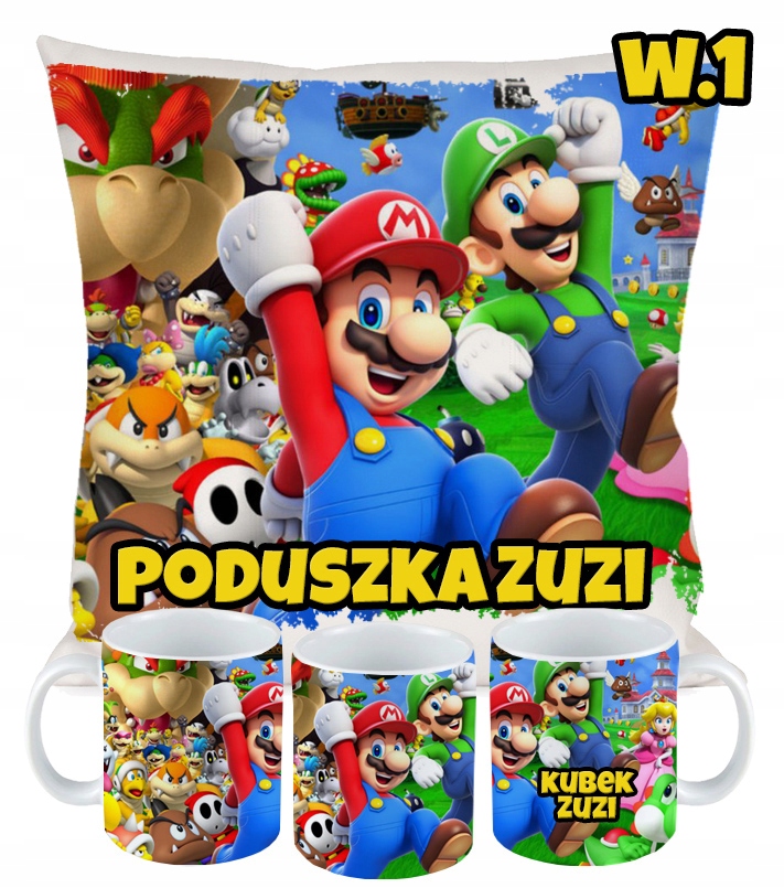 ZESTAW PODUSZKA KUBEK SUPER MARIO SONIC PREZENT Kod producenta 005