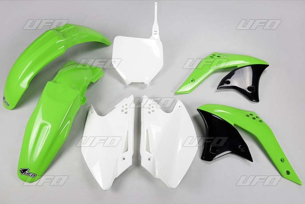 Ufo Sada Plastov Kawasaki Kxf 250 '07 Farba Oem (zelená/biela) (KA208