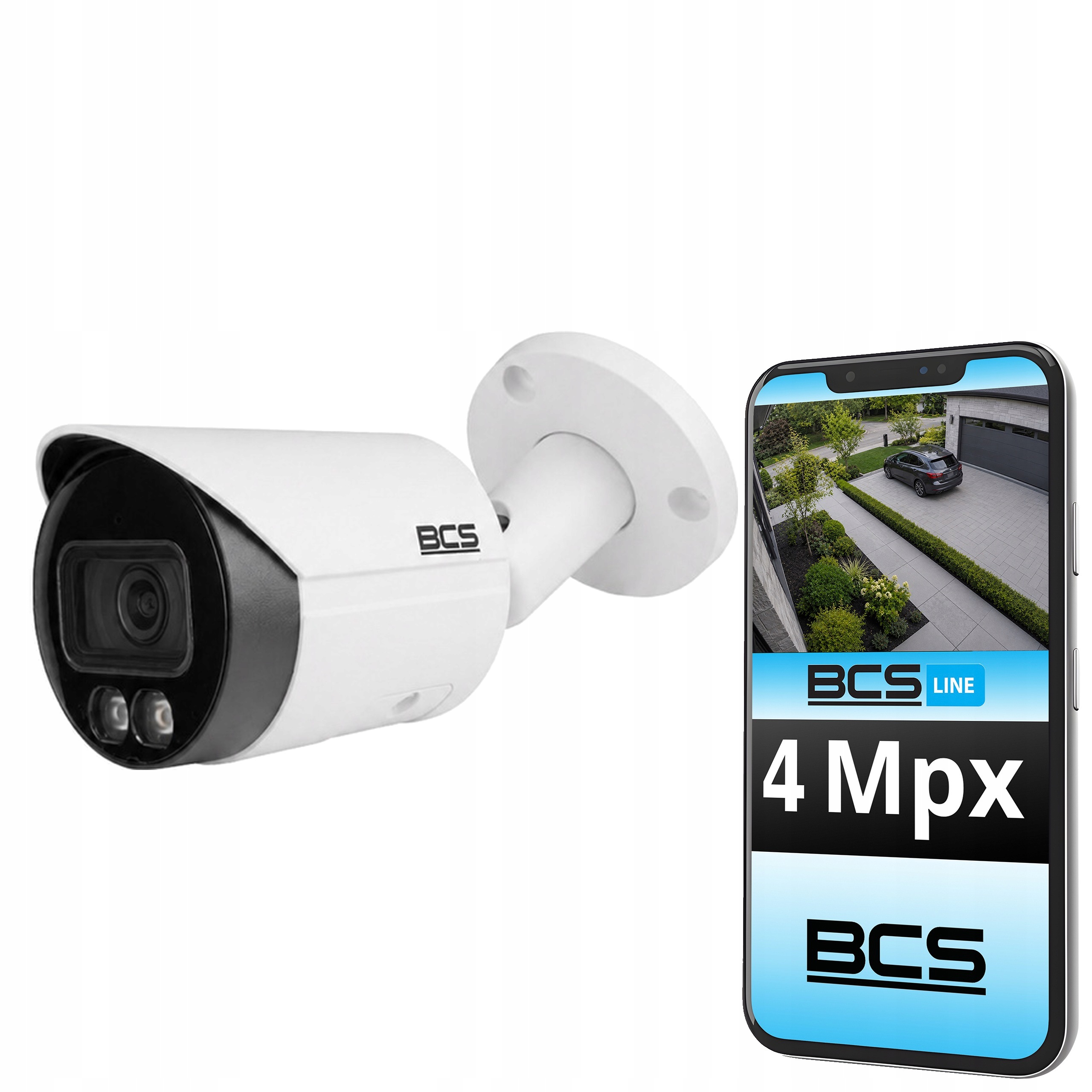 Ip Kamera Bcs 4MPX Vonkajšia Tubusová Detekcia Človeka Vozidla Mikrofón