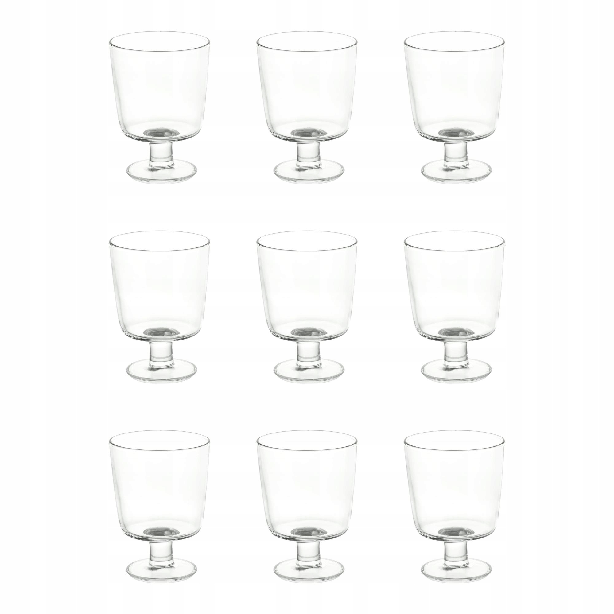 9 ks Ikea 365 Skleněný hrnek 30 cl na nápoje a dezerty