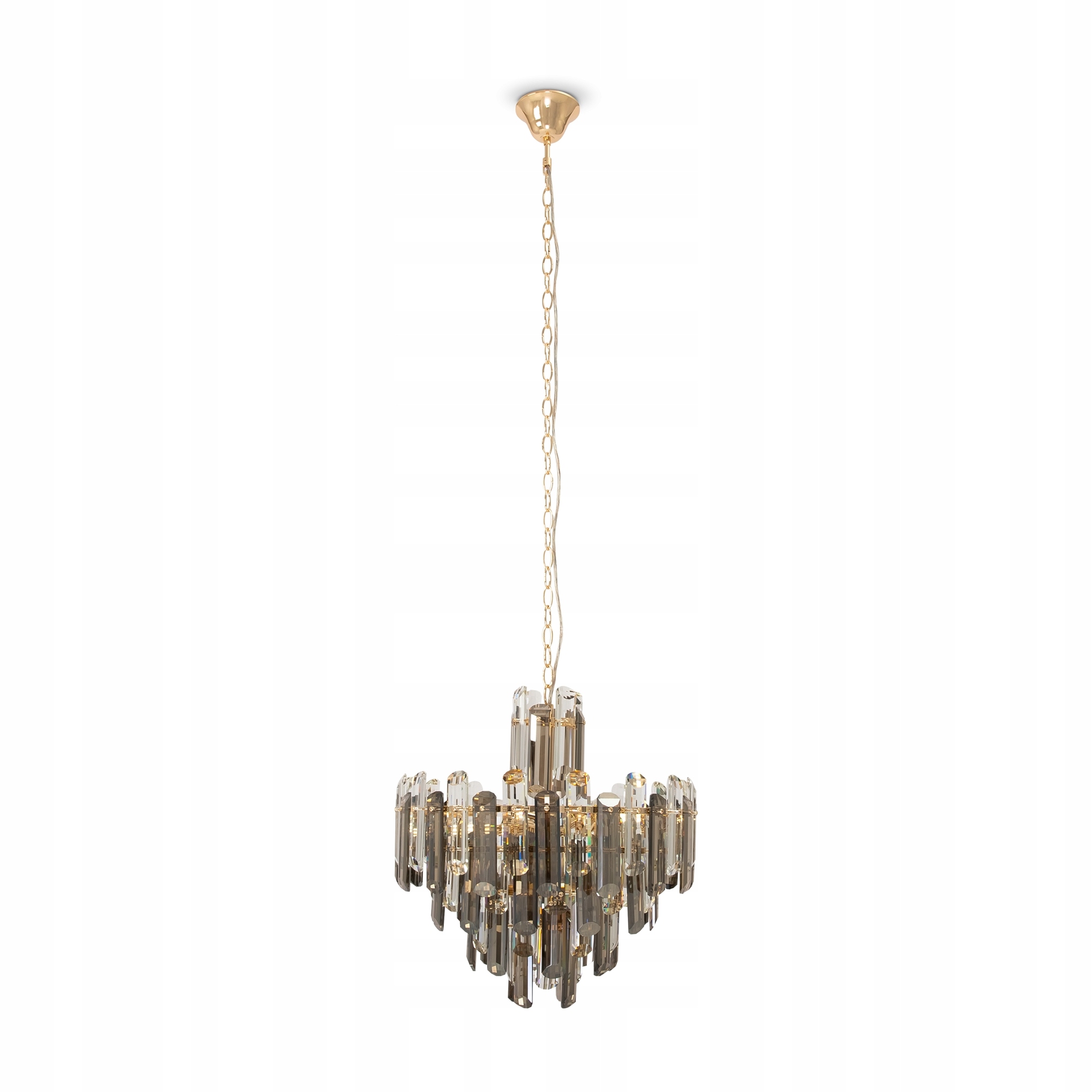 Lustr Glamour Flare Maytoni mosazný zlatý 6xE14 křišťálový