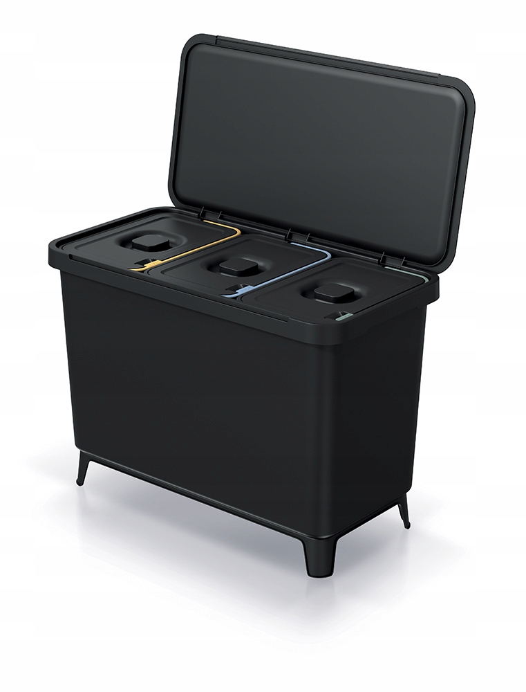 Odpadkový koš Prosperplast na tříděný odpad černý (NKS45W3-S411)