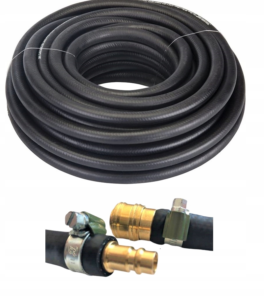 Pneumatická Hadice Pro Kompresor Gumová Na Objímkách 6 mm 35 m