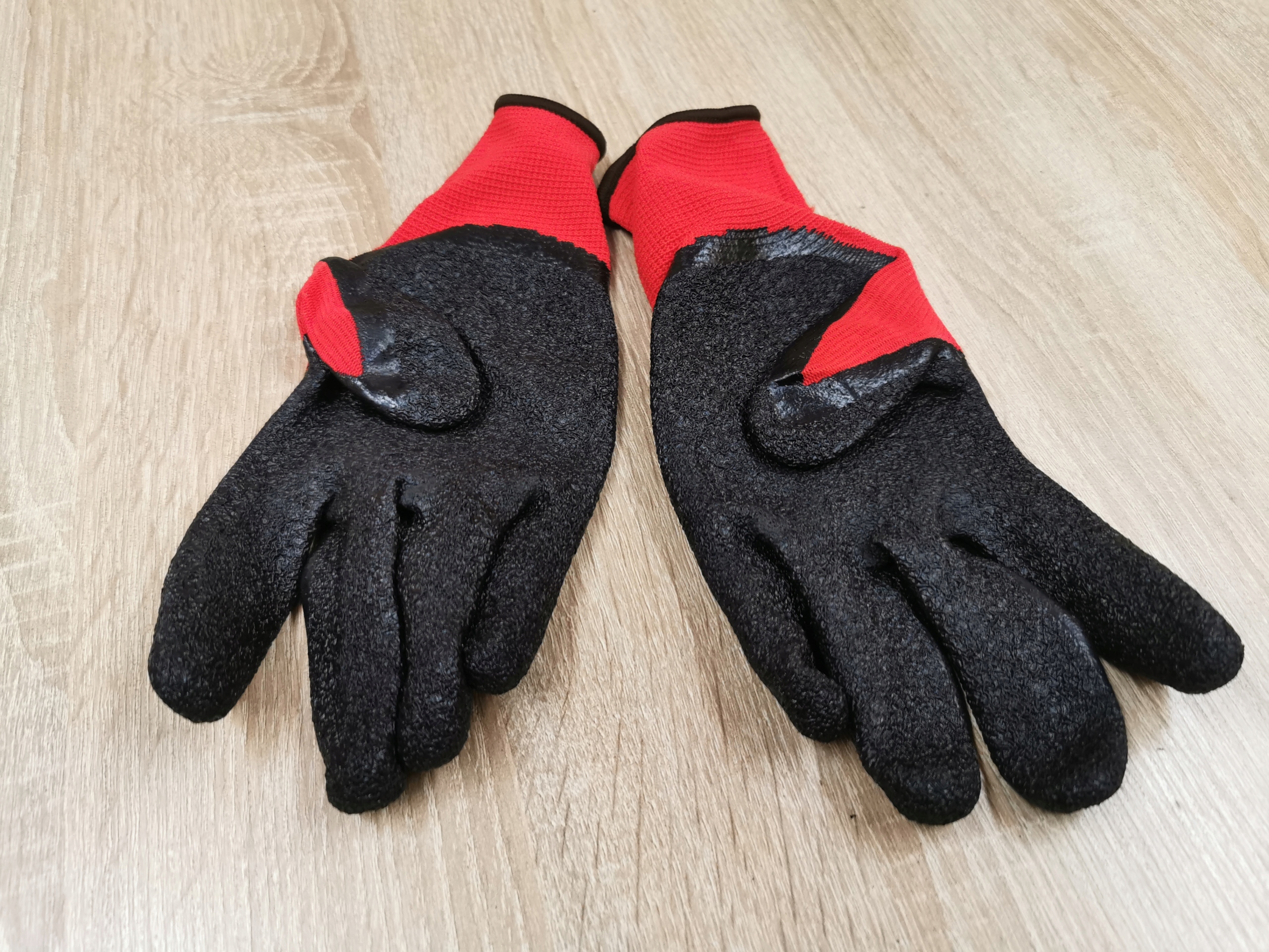 Rękawice robocze Ochronne LATEXOWE Czerwone ROZ 9 Model BHP