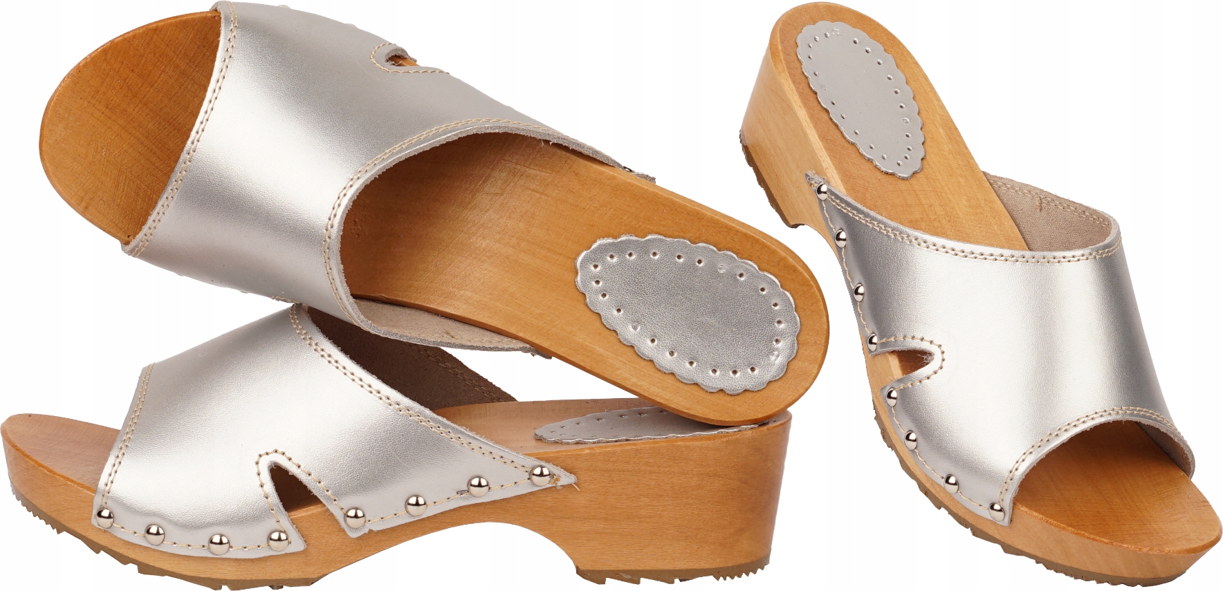 Dámské kožené dřeváky pro práci v domě zahrady Nazouváky 36