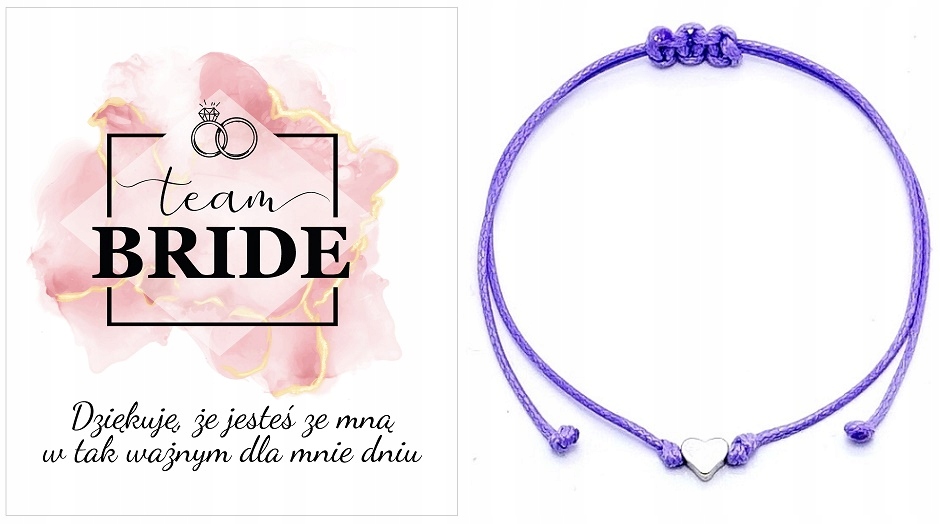 

Bransoletka Wieczór Panieński Team Bride Serce