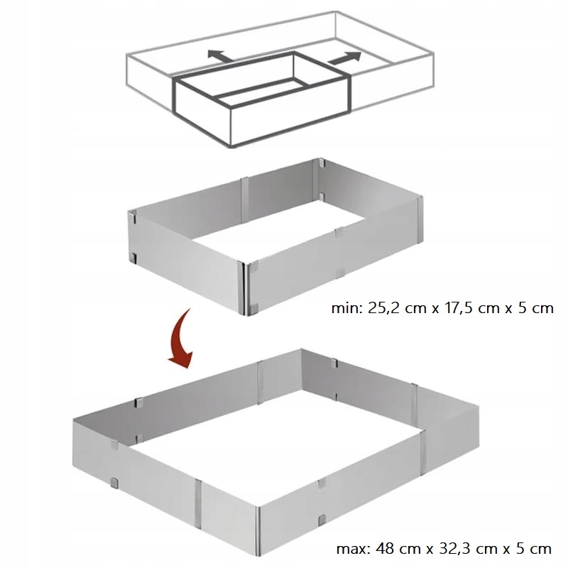 RANT DO TORTU OBRĘCZ FORMA DO CIASTA REGULOWANA Kod producenta 1541