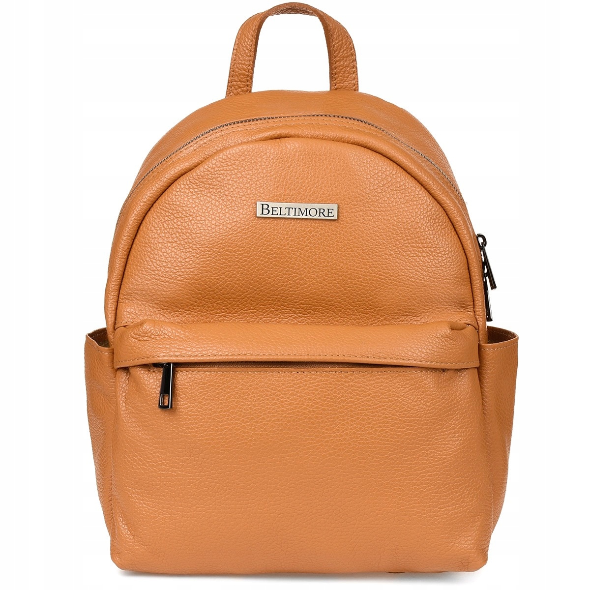 Camelový malý kožený batoh pro ženy, elegantní batoh A5 Beltimore P15