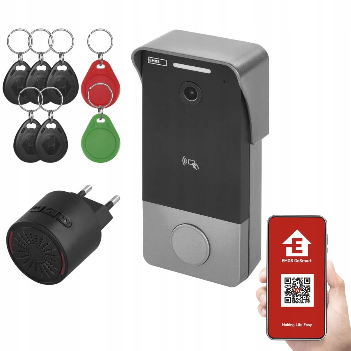 Videovrátnik na aplikáciu Zvonček na WiFi s kamerou pre telefón GoSmart Emos