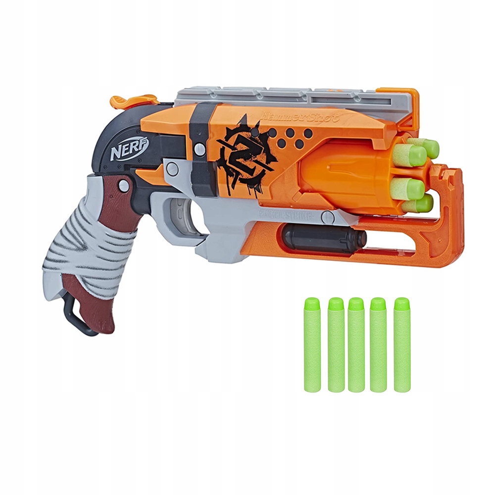 NERF ZOMBIE WYRZUTNIA REWOLWER HAMMERSHOT MEGAPAK Seria NERF ZOMBIE STRIKE