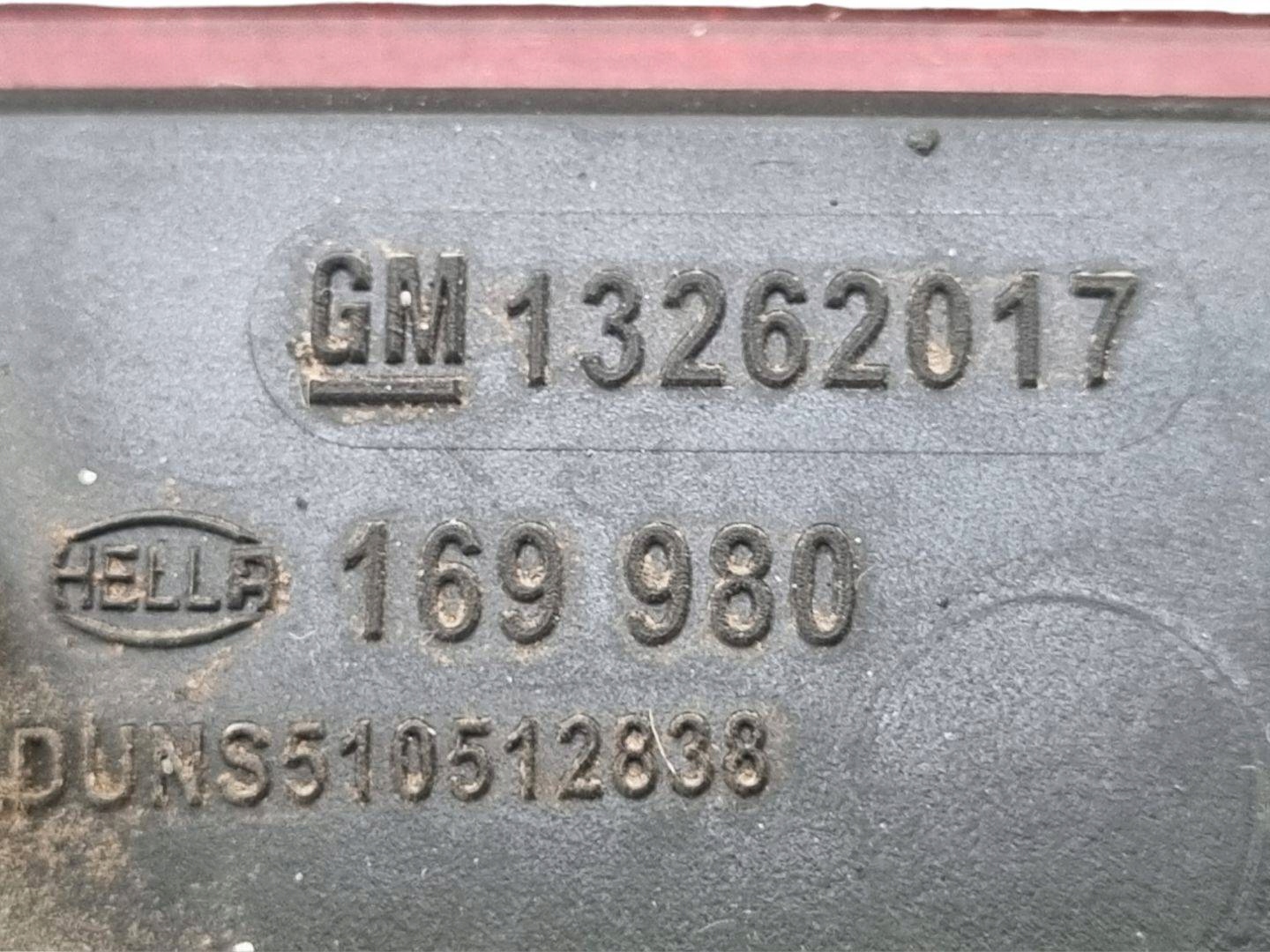 Odblask left side Opel Astra J 2009 13262017