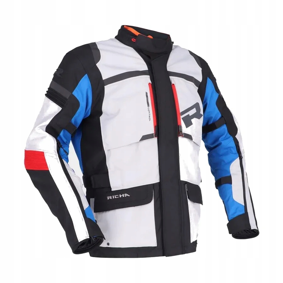 Motocyklová Bunda Richa Brutusová Textilná Membrána Goretex Panely Mesh L