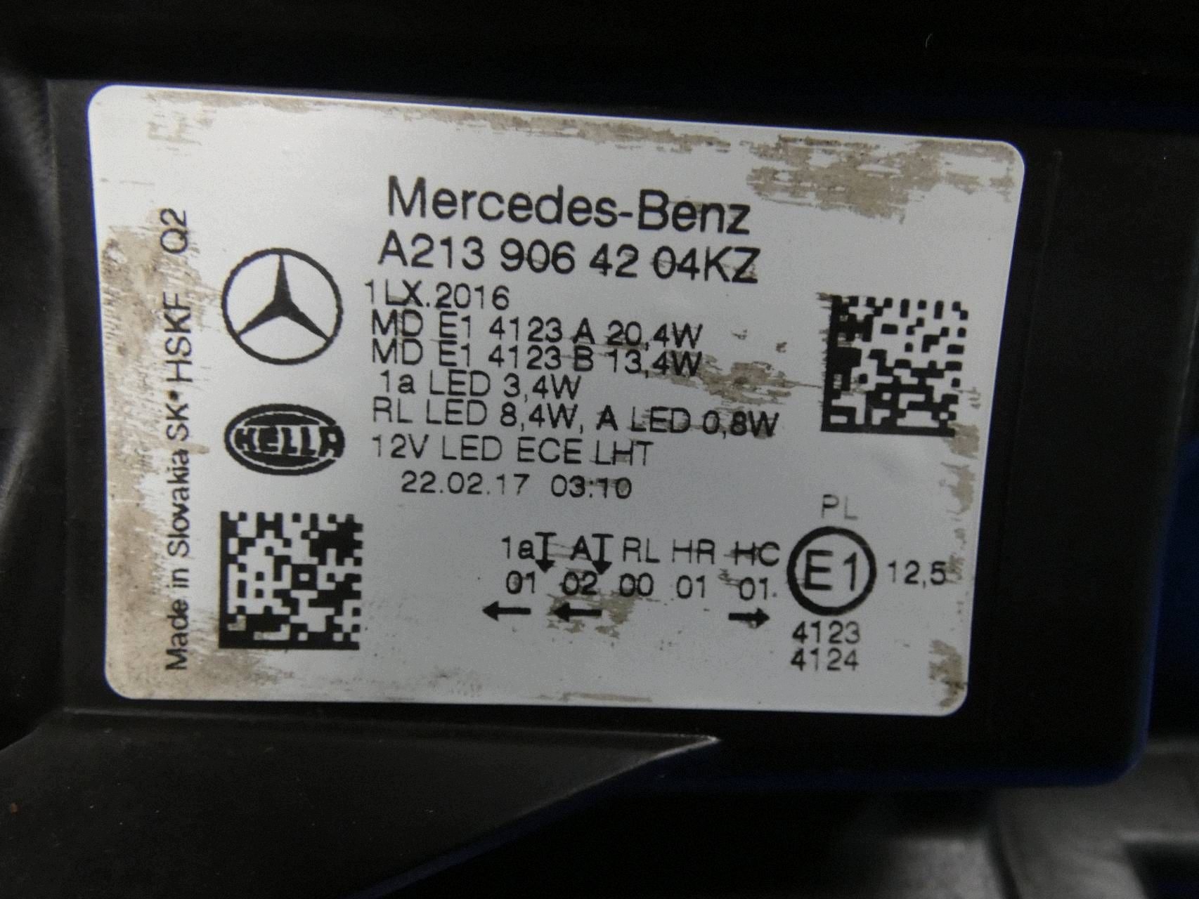 MERCEDES E KLASA W213 light LED right front front - WERSJA ANGIELSKA